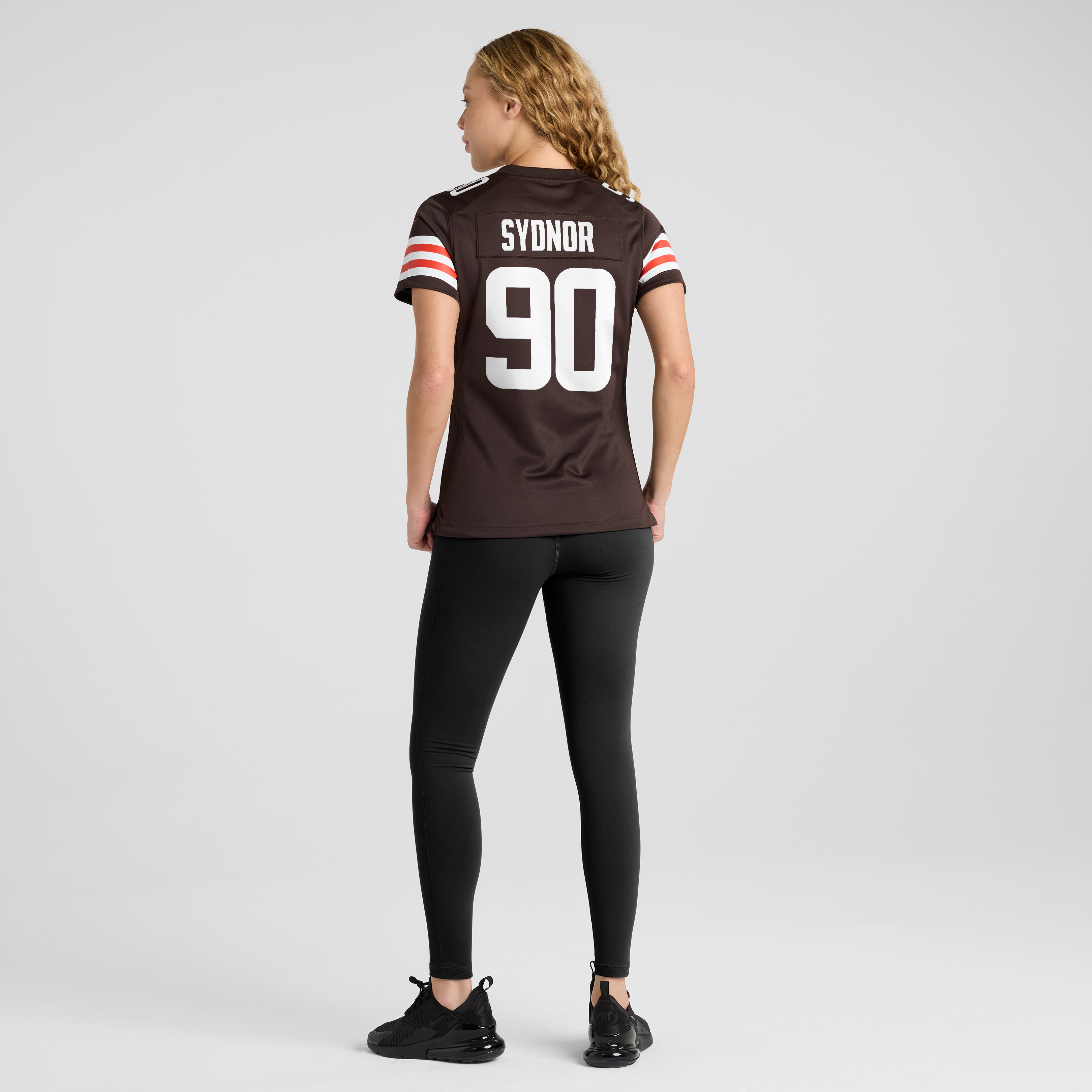 Maillot de match Nike Khordae Sydnor Brown pour femme, équipe des Cleveland Browns