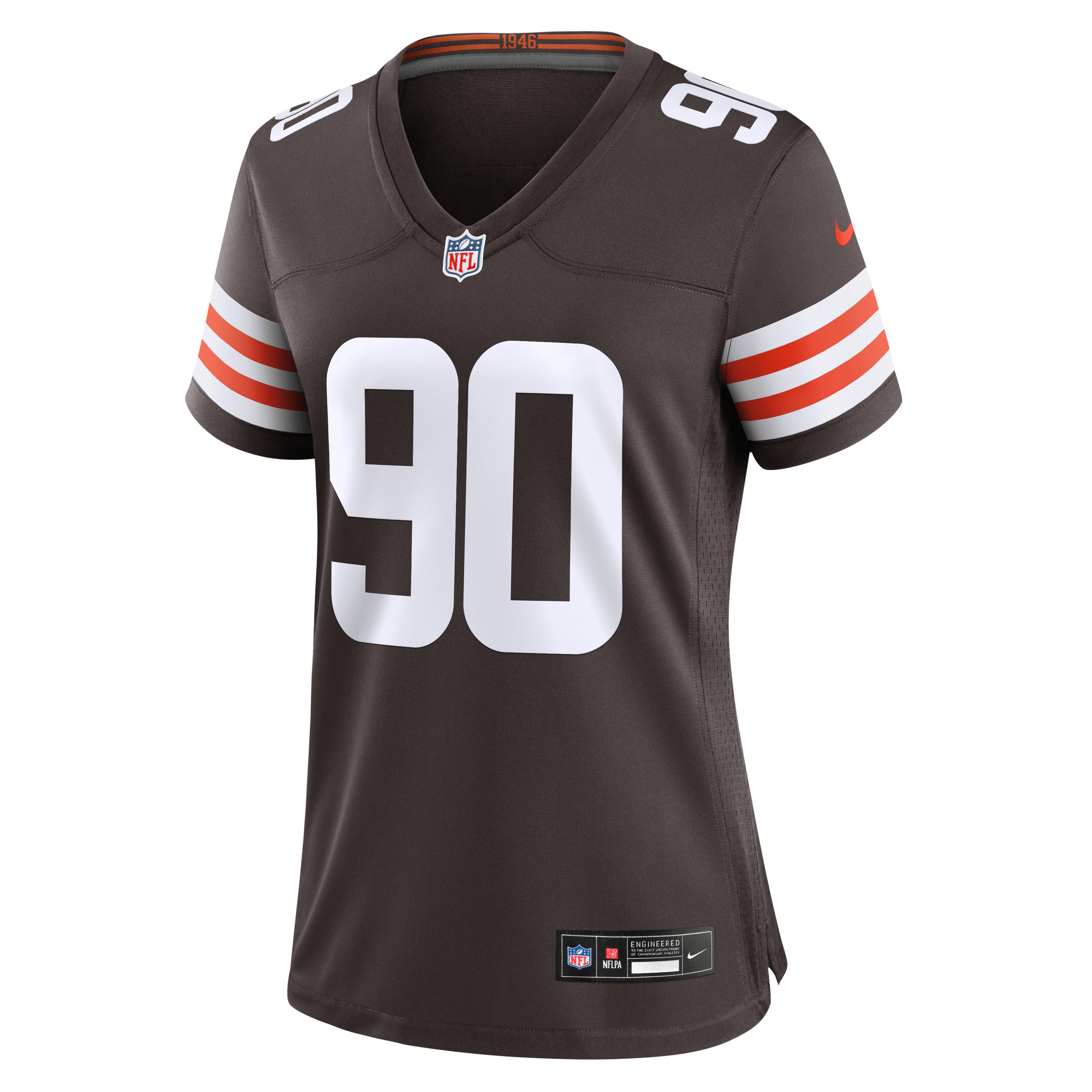 Maillot de match Nike Khordae Sydnor Brown pour femme, équipe des Cleveland Browns