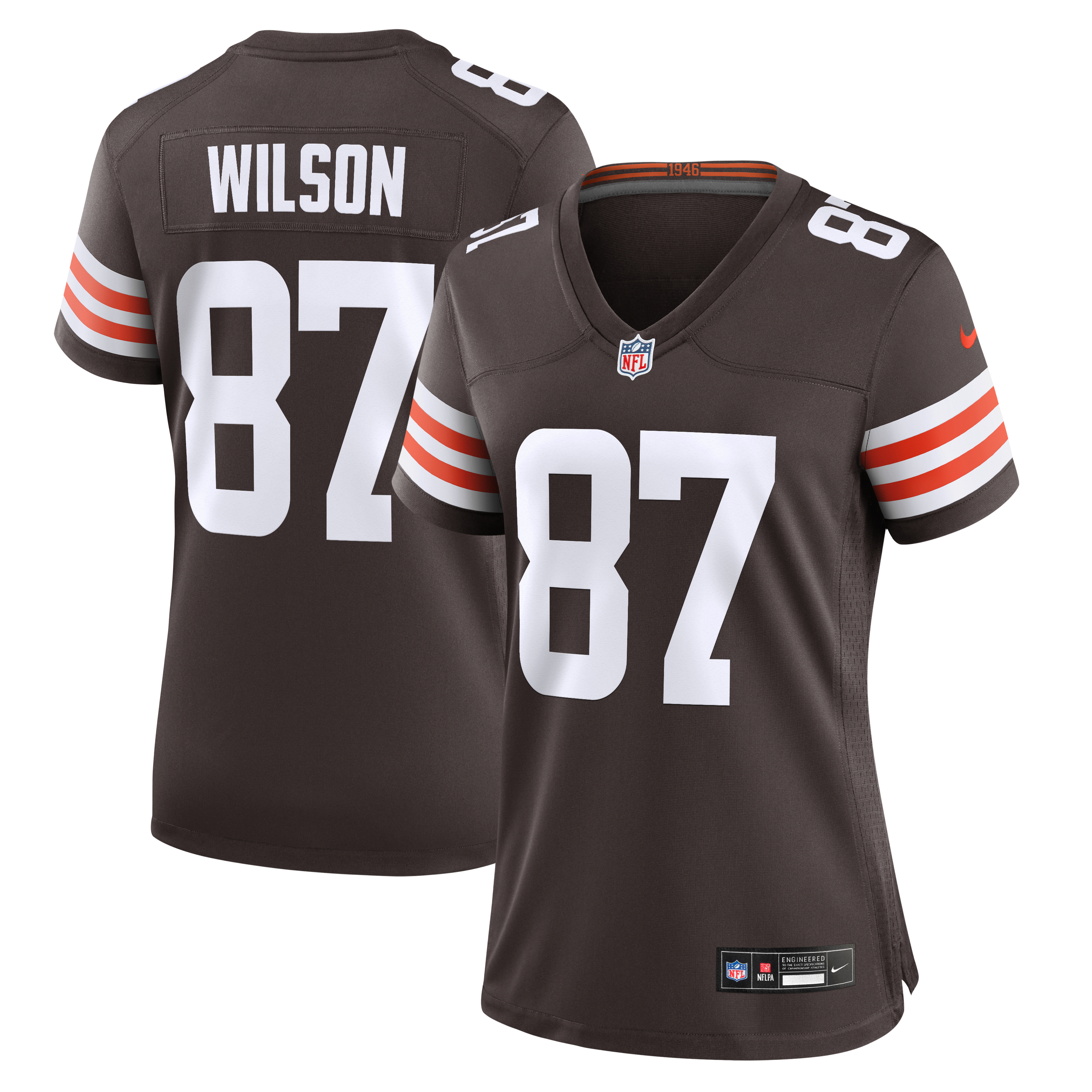 Women's Nike Kole Wilson Brown Cleveland Browns Team Game Jersey