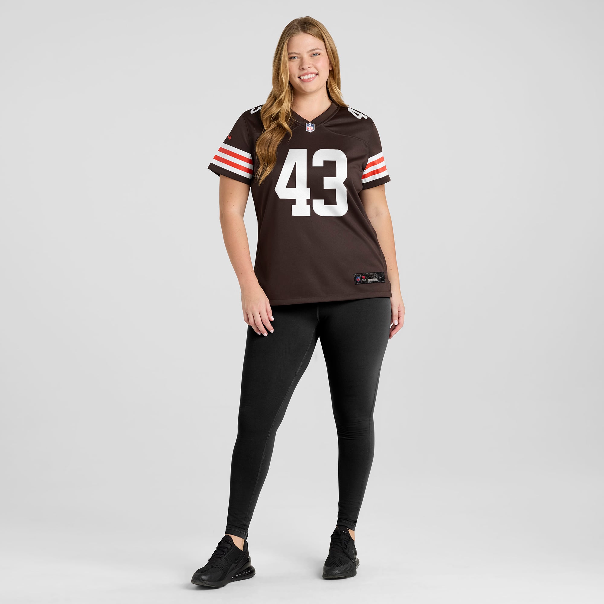 Women's Nike Krys Barnes Brown Cleveland Browns Team Game Jersey