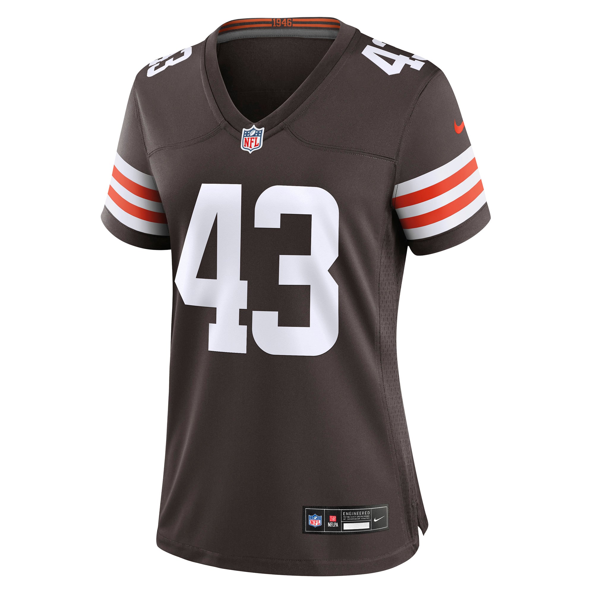 Women's Nike Krys Barnes Brown Cleveland Browns Team Game Jersey