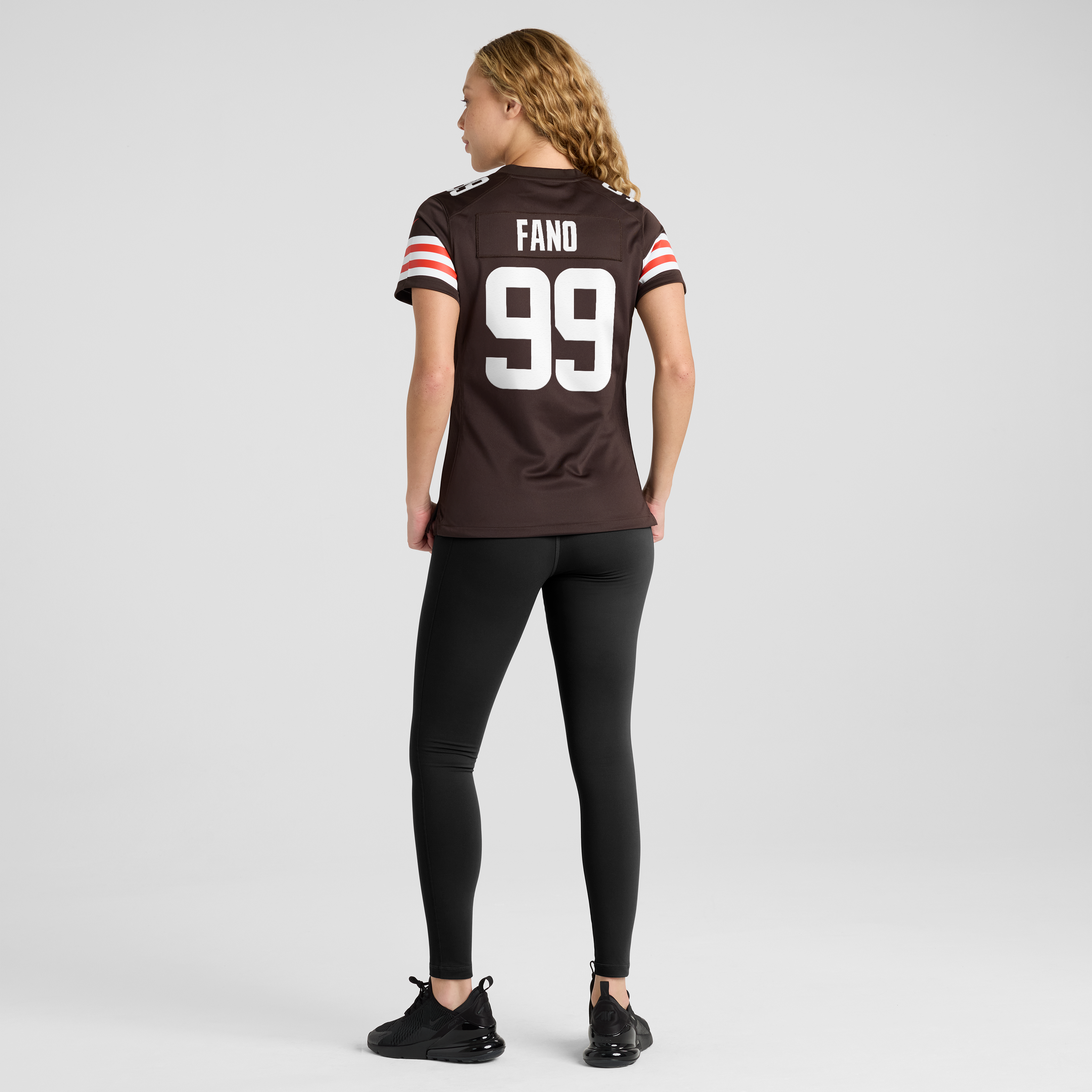 Maillot de match Nike Logan Fano marron des Cleveland Browns pour femmes