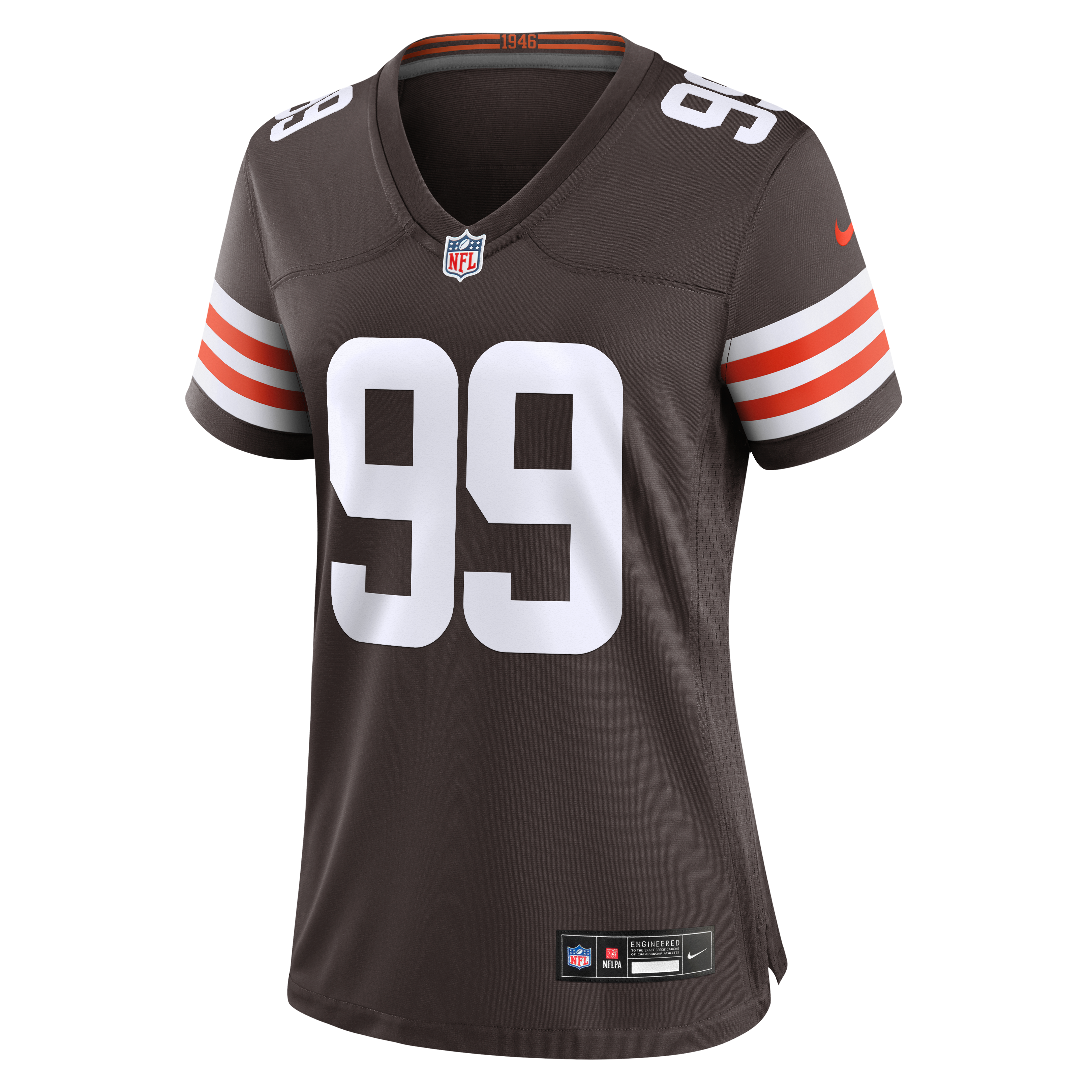 Maillot de match Nike Logan Fano marron des Cleveland Browns pour femmes