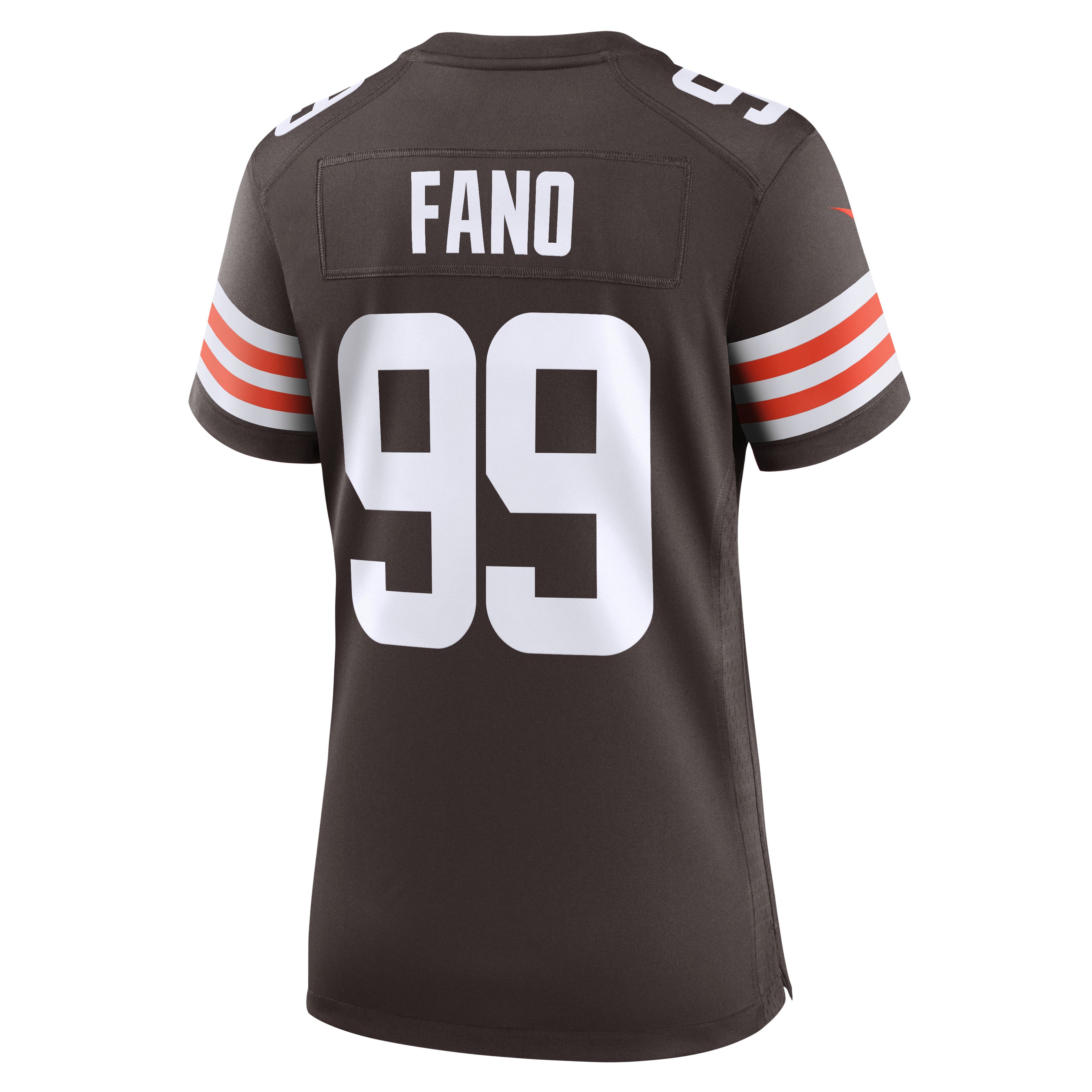 Maillot de match Nike Logan Fano marron des Cleveland Browns pour femmes