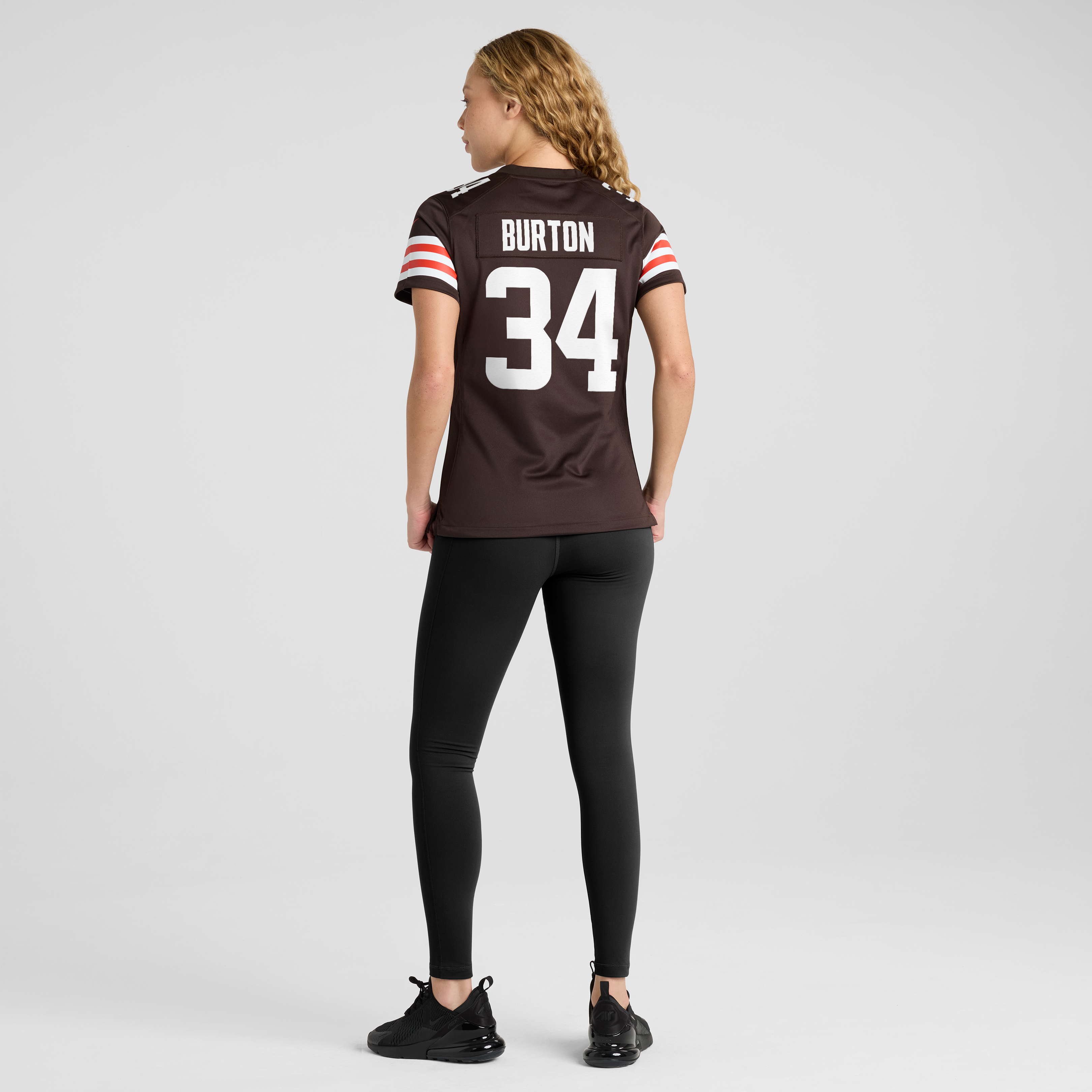 Maillot de match Nike Michael Burton Brown des Cleveland Browns pour femmes