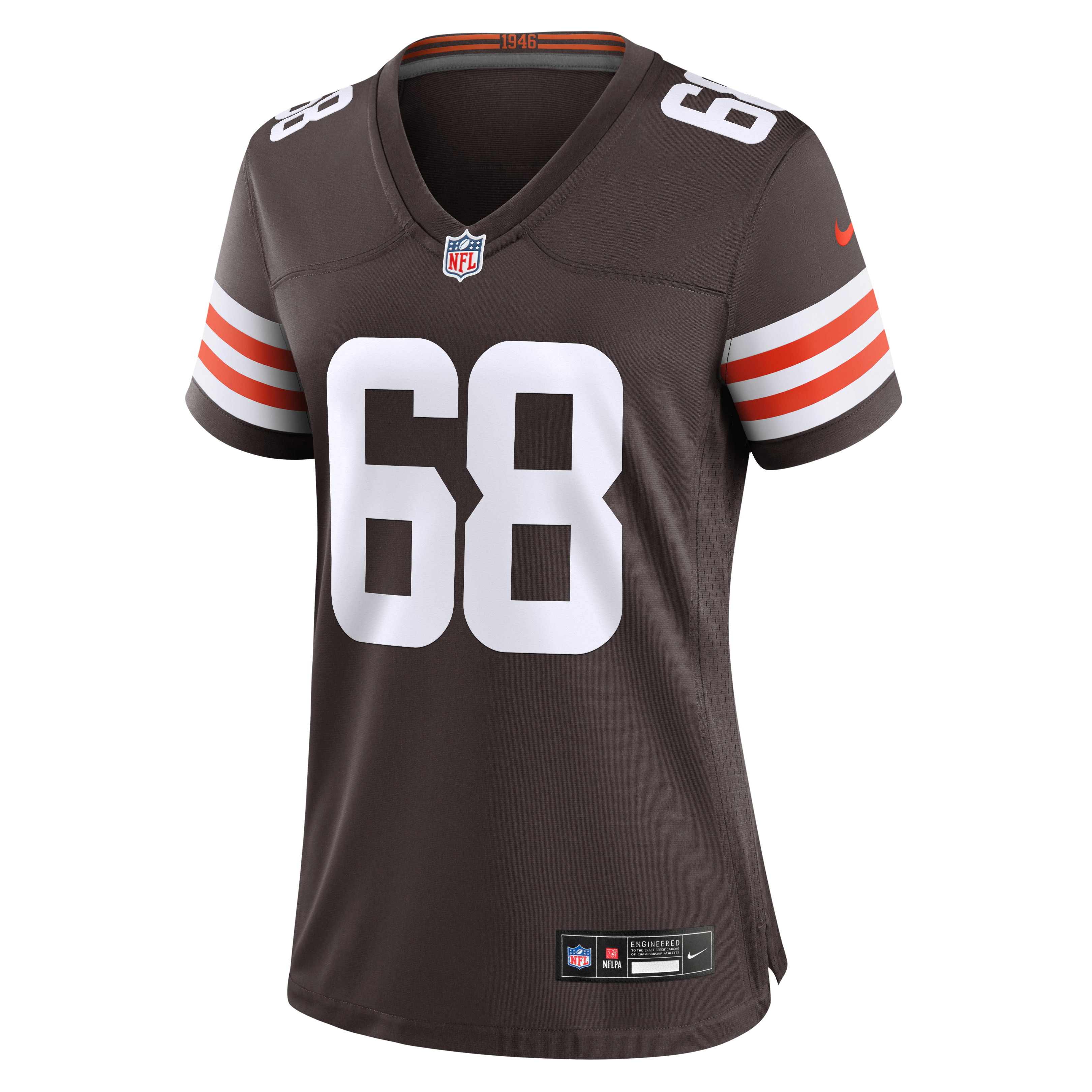 Maillot de match Nike Obinna Eze Brown pour femme, équipe des Cleveland Browns