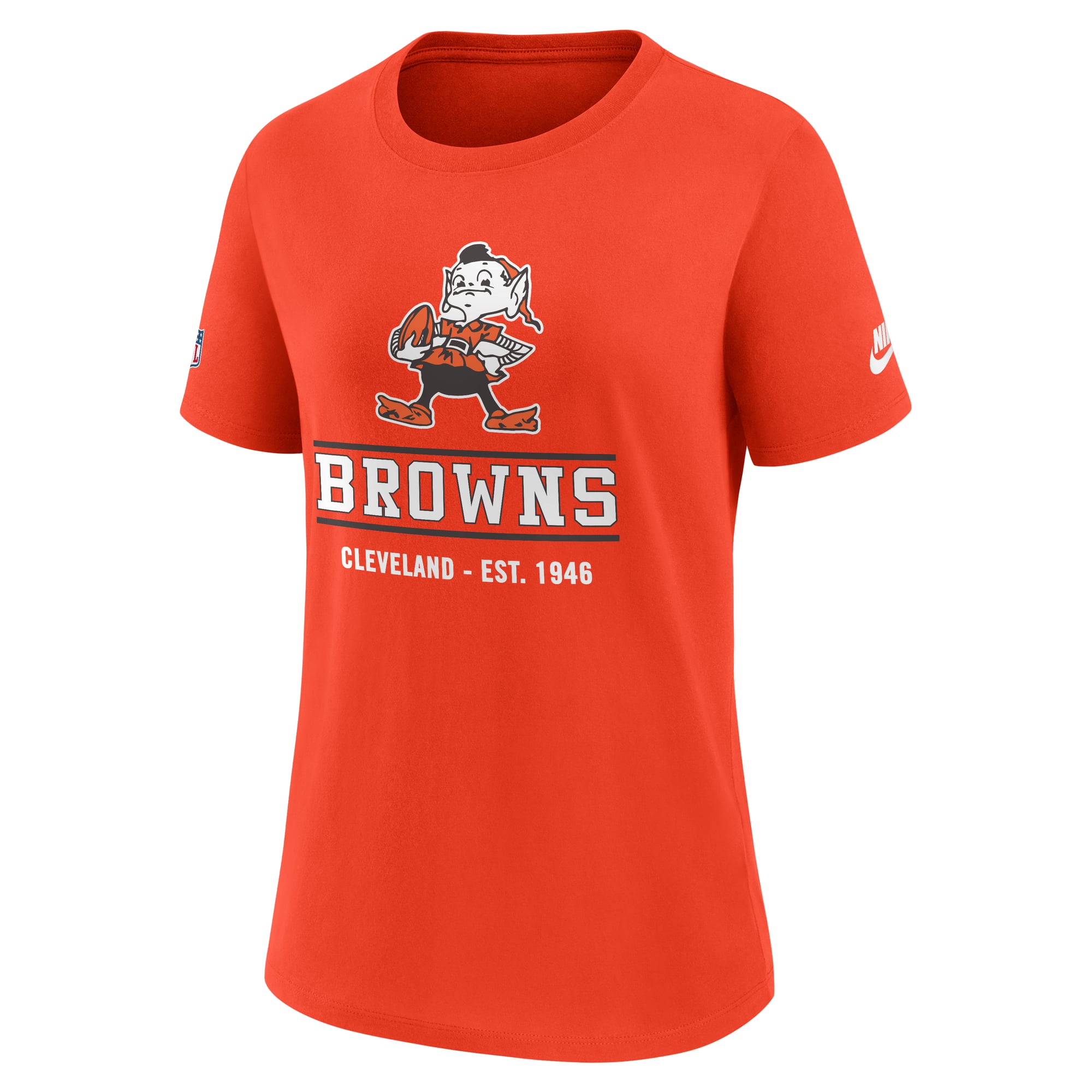 T-shirt Nike orange Cleveland Browns Sideline Alt Dri-FIT pour femme
