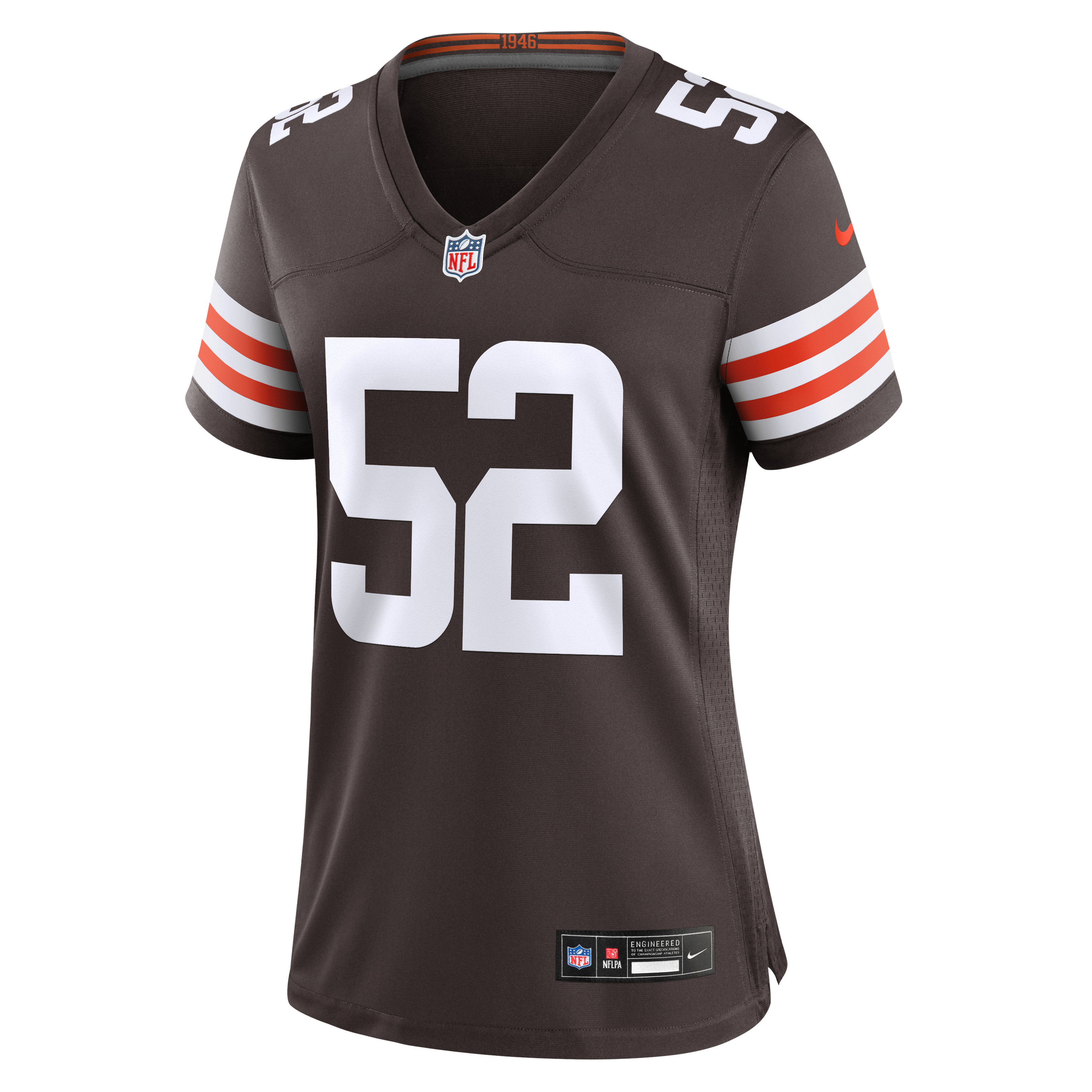 Maillot de match Nike Parker Brailsford marron des Cleveland Browns pour femmes