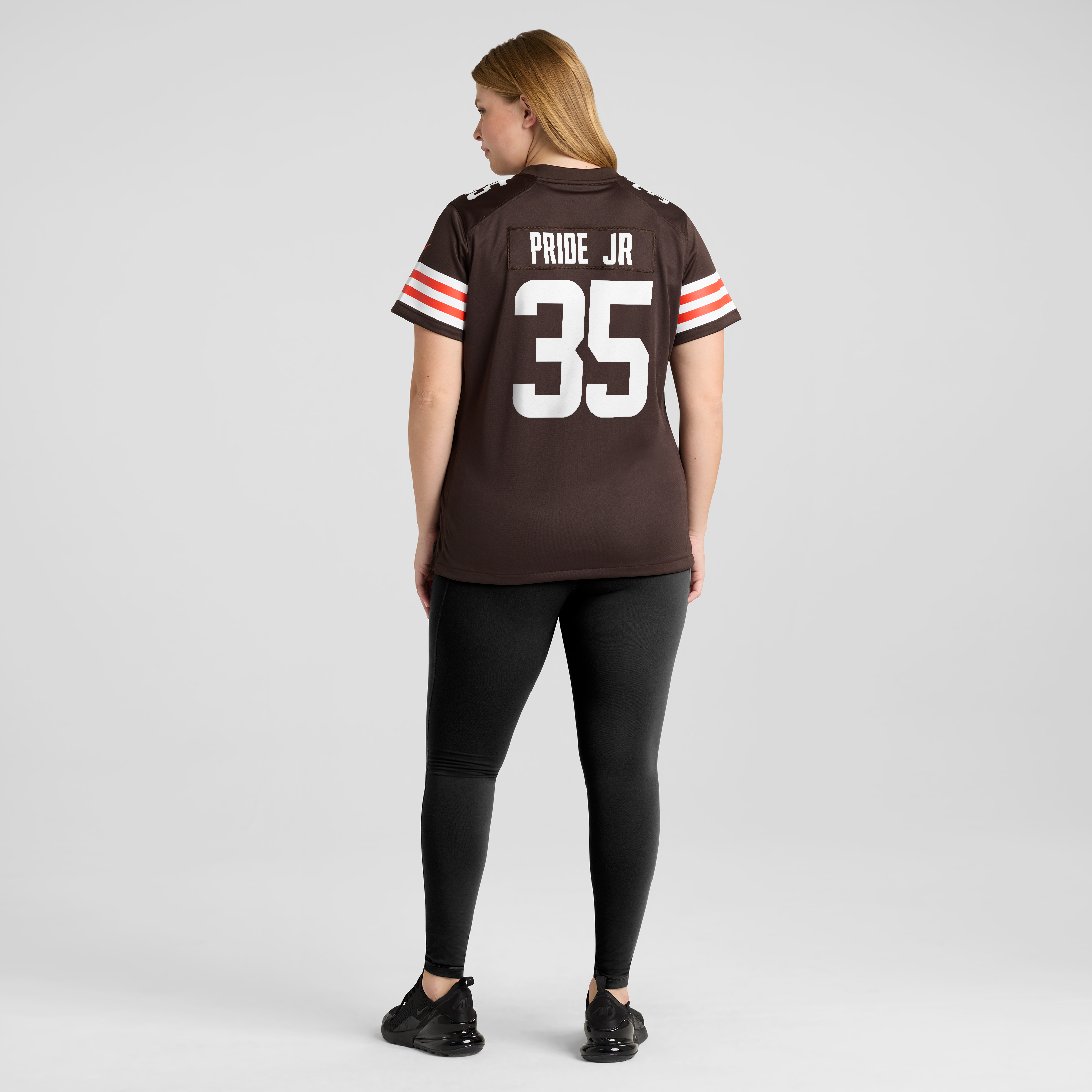 Maillot de match Nike Toriano Pride Jr. marron pour femme, Cleveland Browns