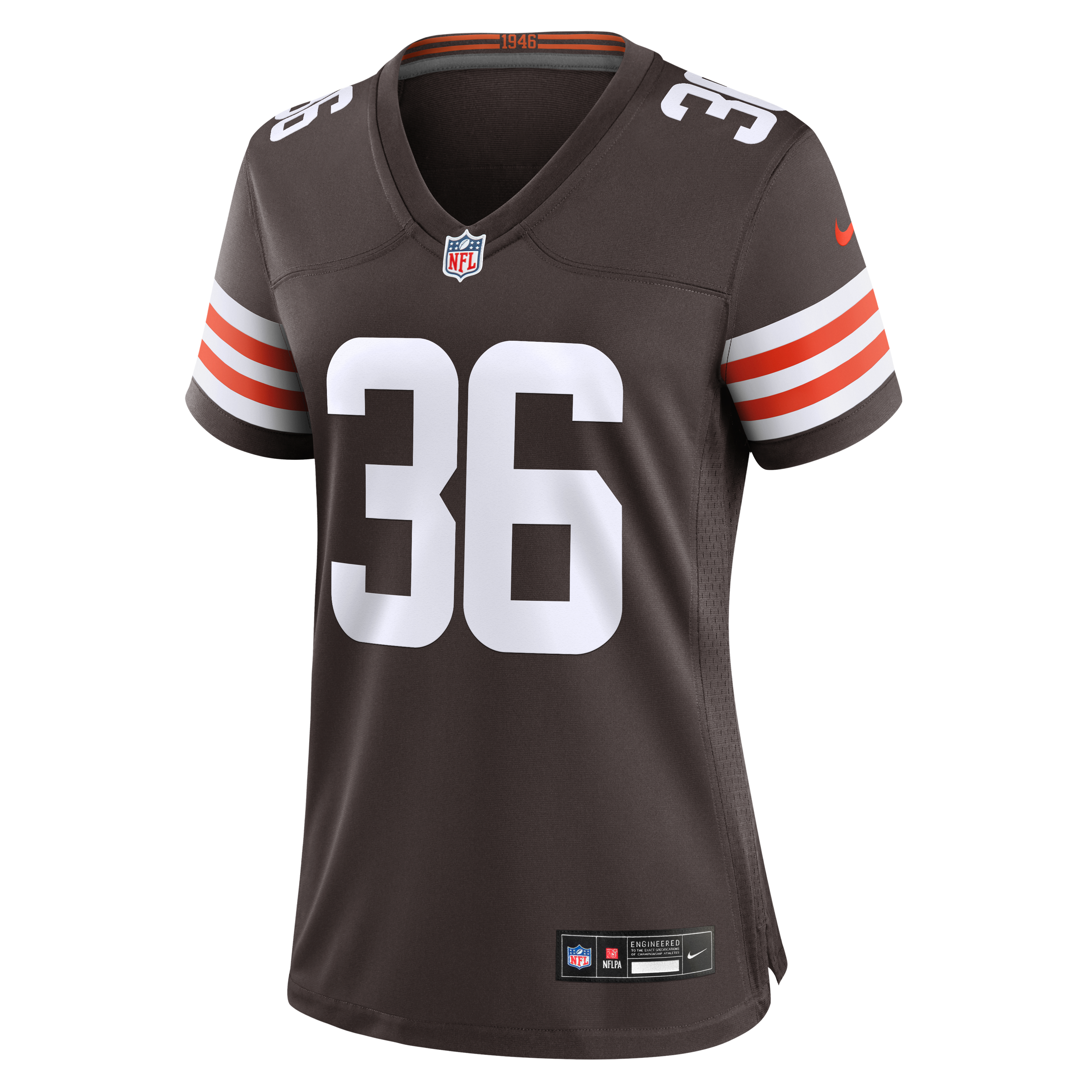 Maillot de match Nike Wes Pahl Brown des Cleveland Browns pour femmes