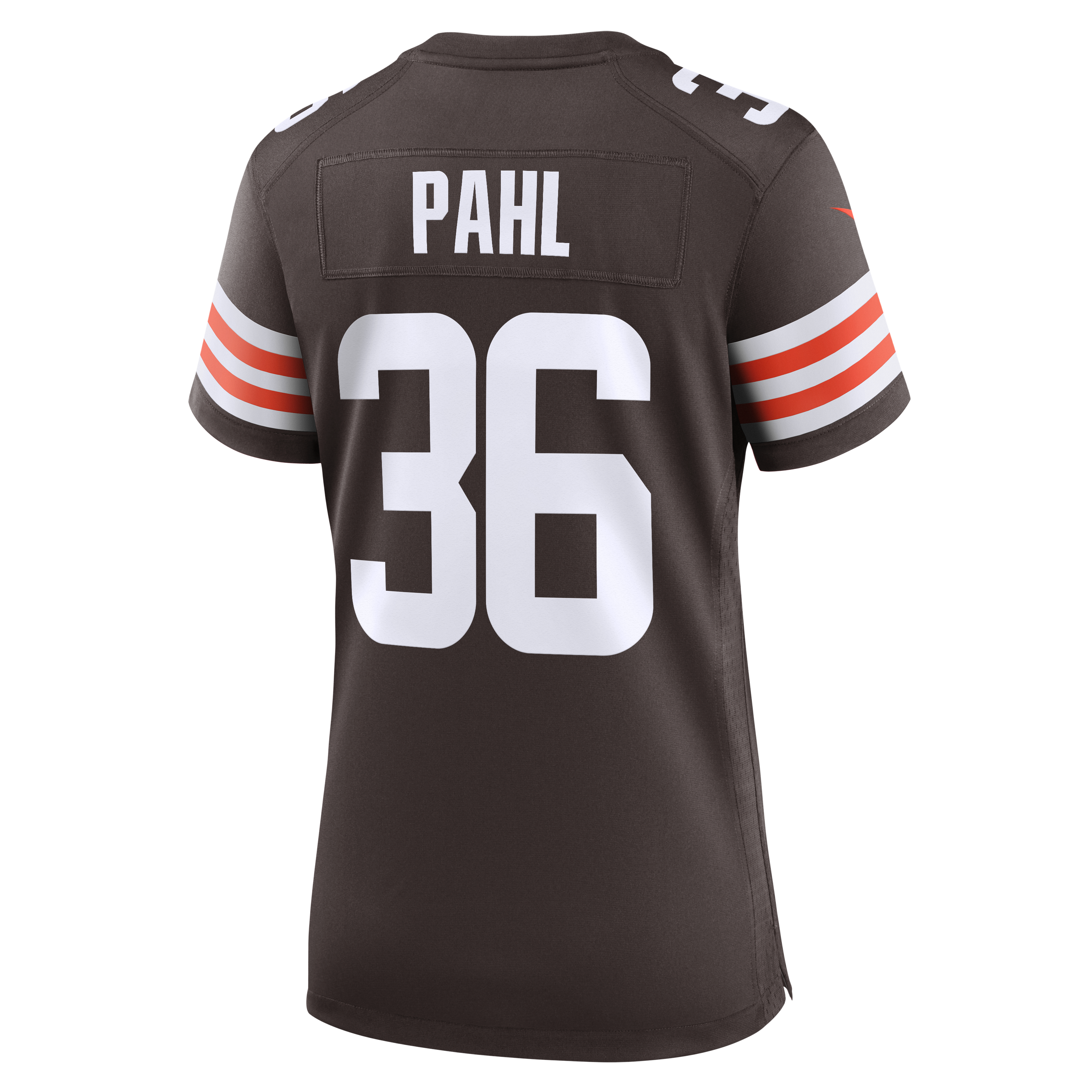 Maillot de match Nike Wes Pahl Brown des Cleveland Browns pour femmes