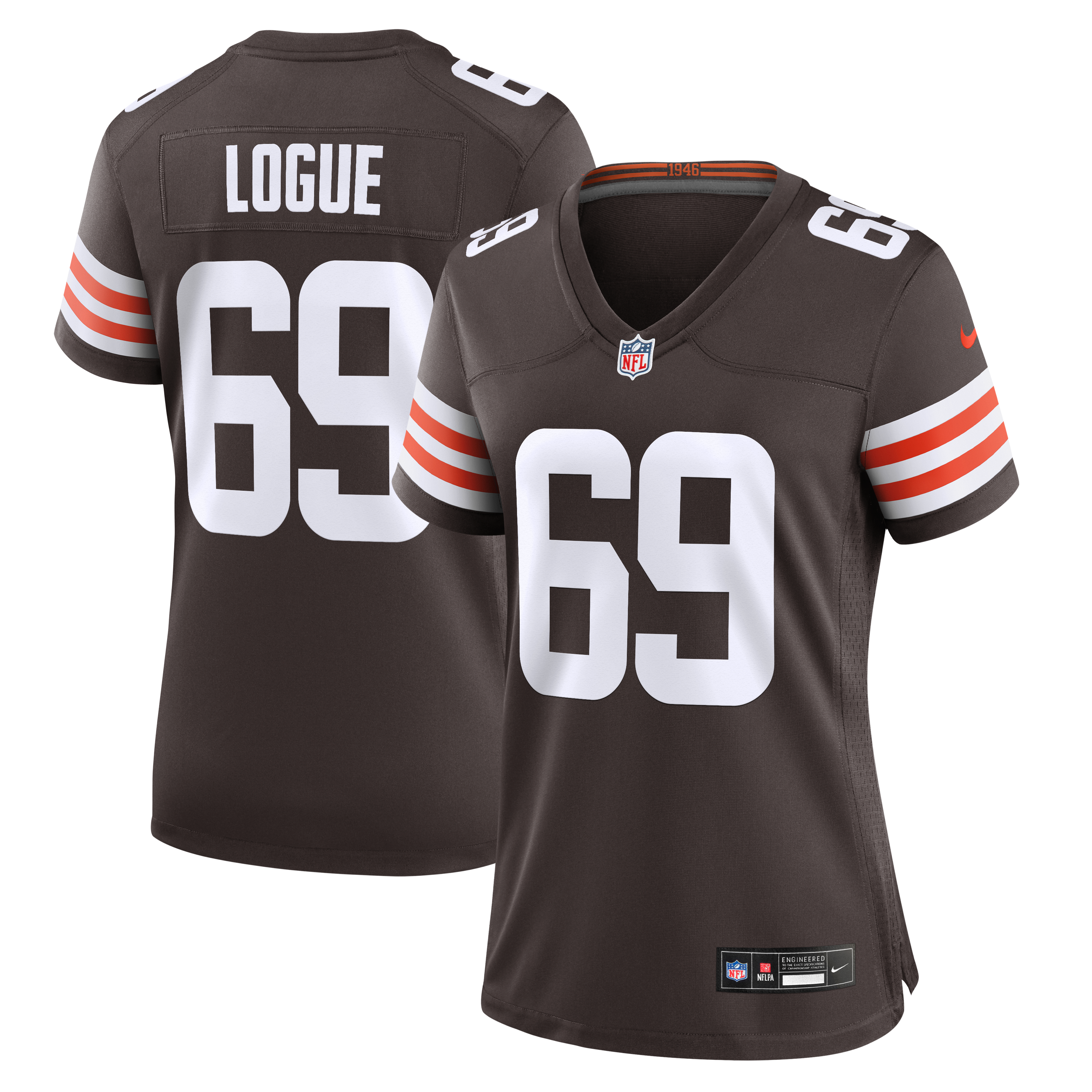 Maillot de match Nike Zion Logue marron des Cleveland Browns pour femmes