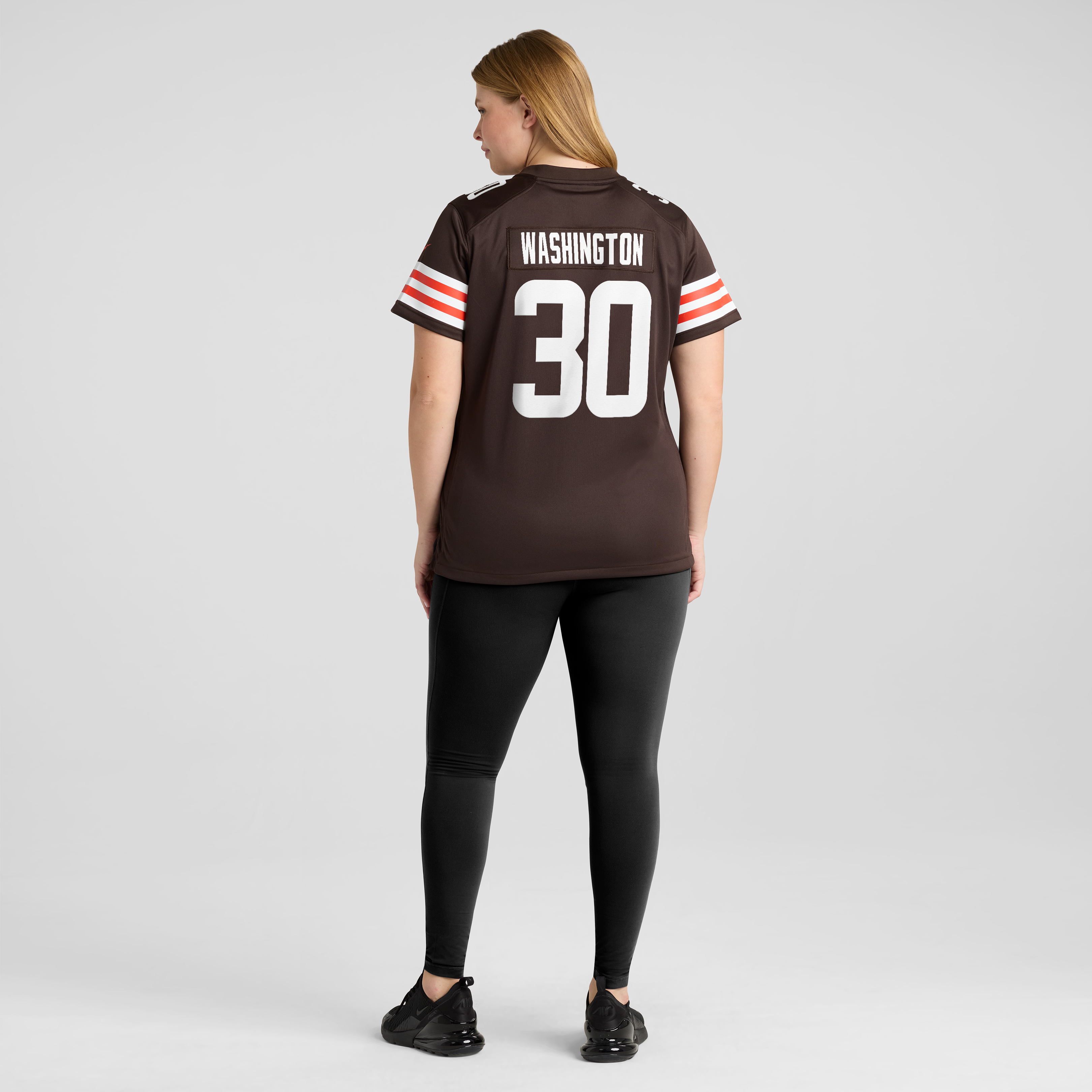 Maillot de match Nike Zion Washington Brown pour femme, équipe des Cleveland Browns