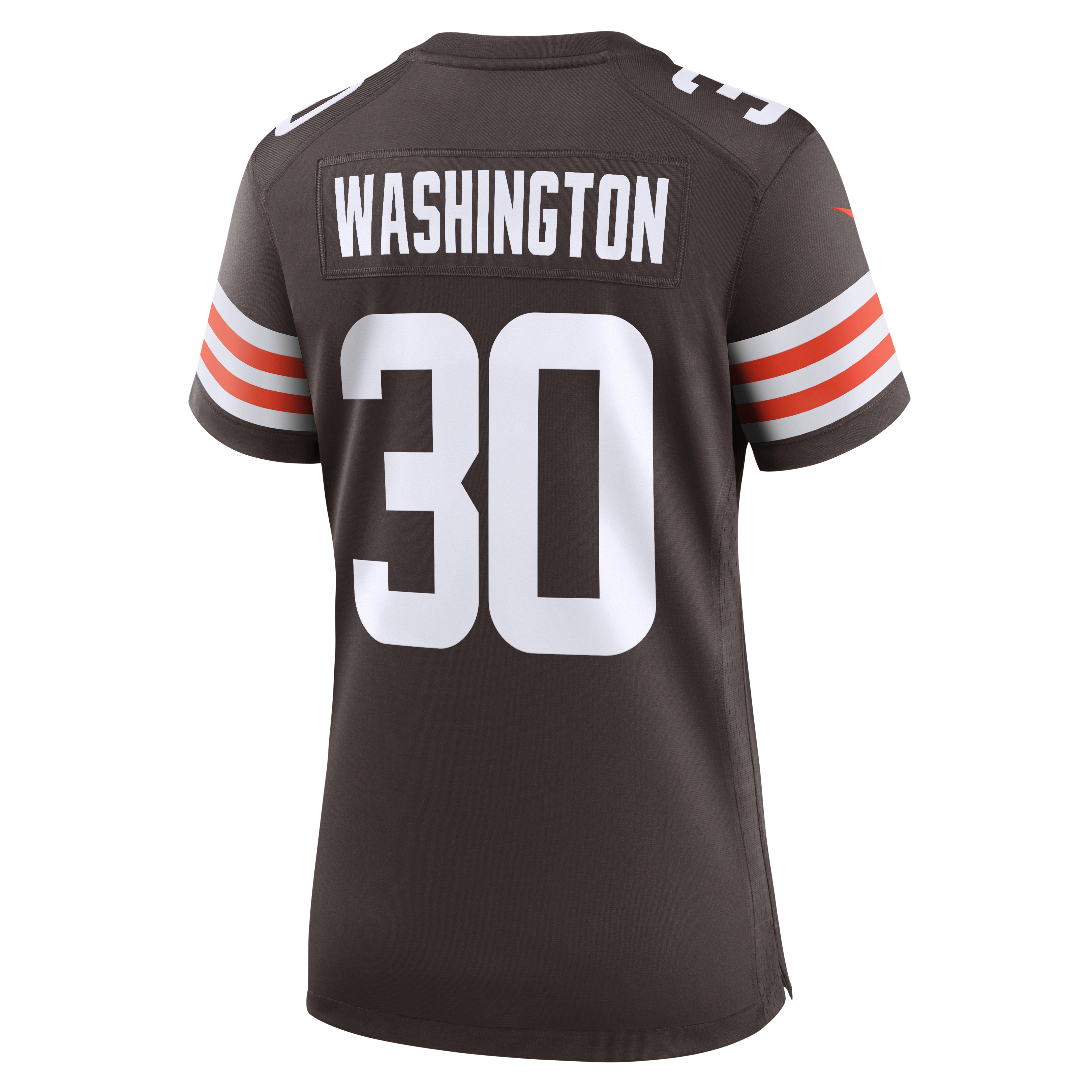 Maillot de match Nike Zion Washington Brown pour femme, équipe des Cleveland Browns