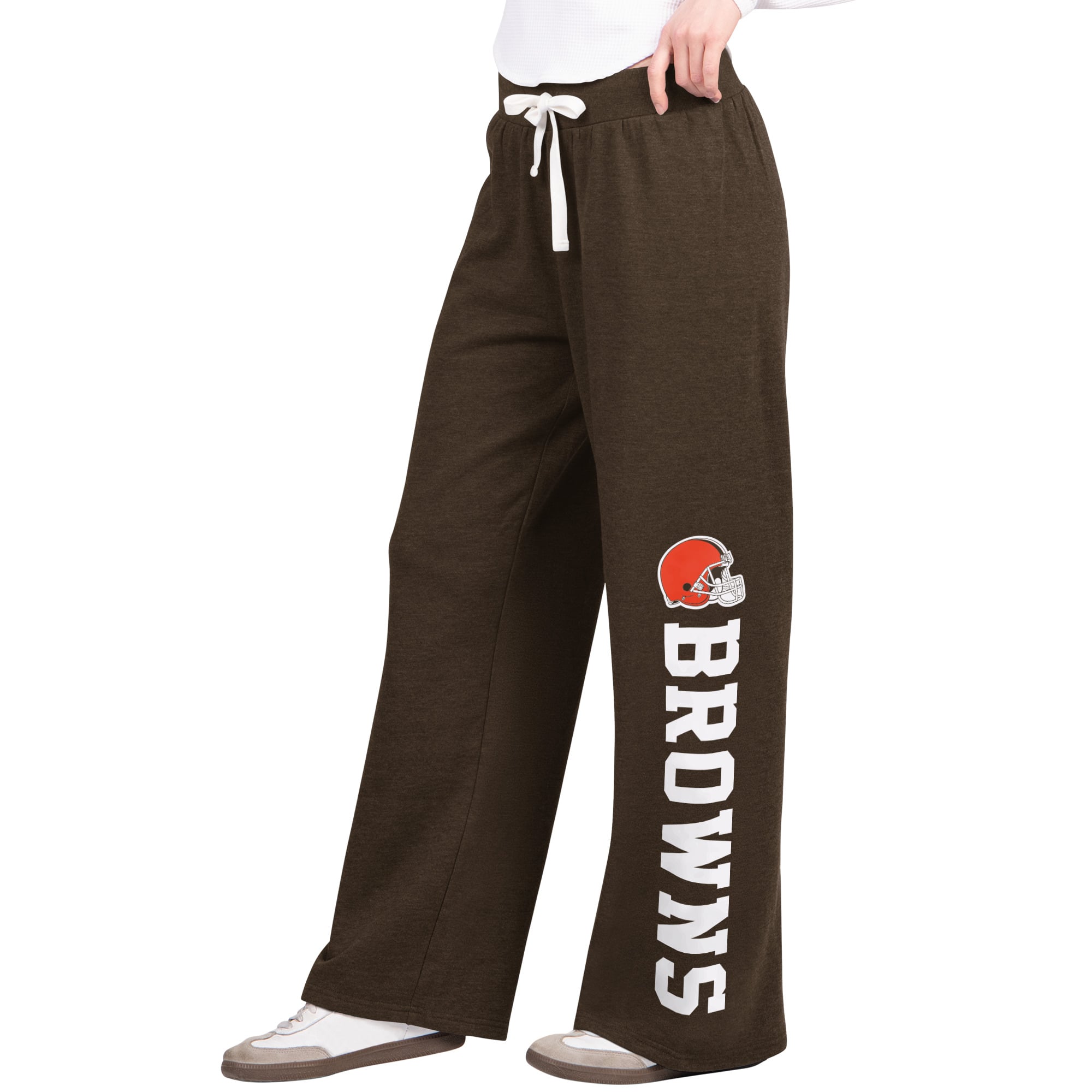 Women's Starter Brown Cleveland Browns Field Wide Leg Sweatpants