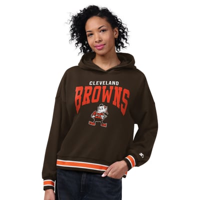 Cleveland Browns Starter Women's Vintage Home Plate Hoodie - Brown