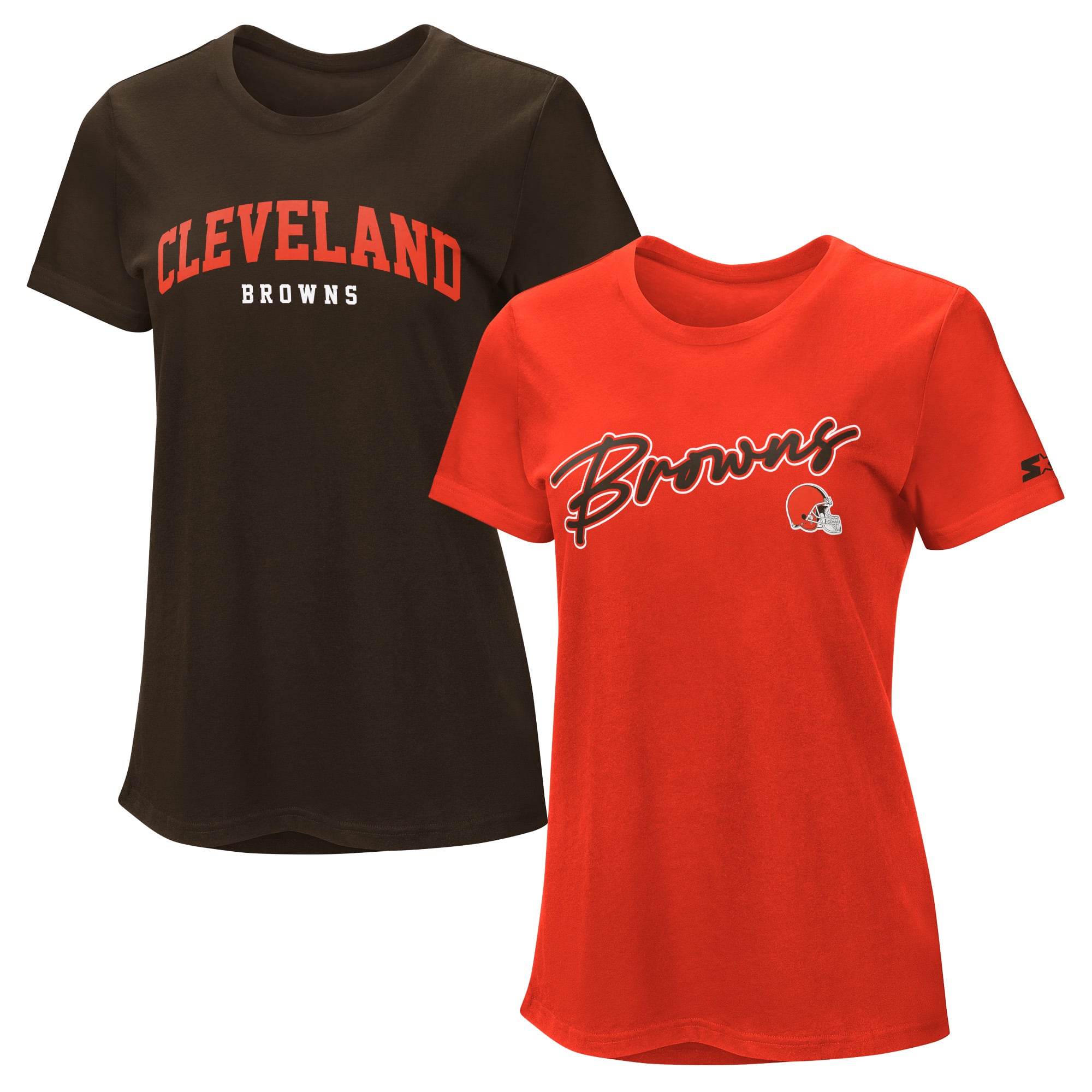 Pack de t-shirts Cleveland Browns marron/orange pour femmes