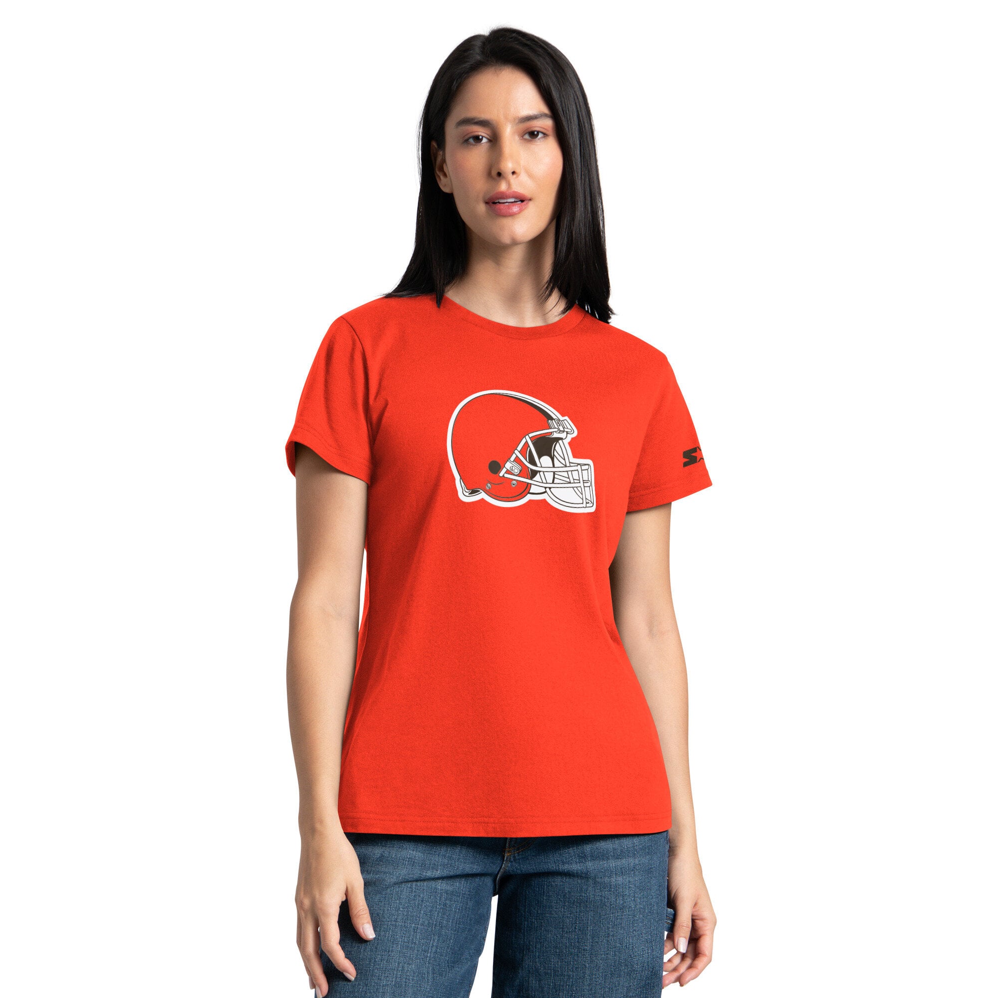 Ensemble sweat à capuche et t-shirt Cleveland Browns orange/marron pour femme