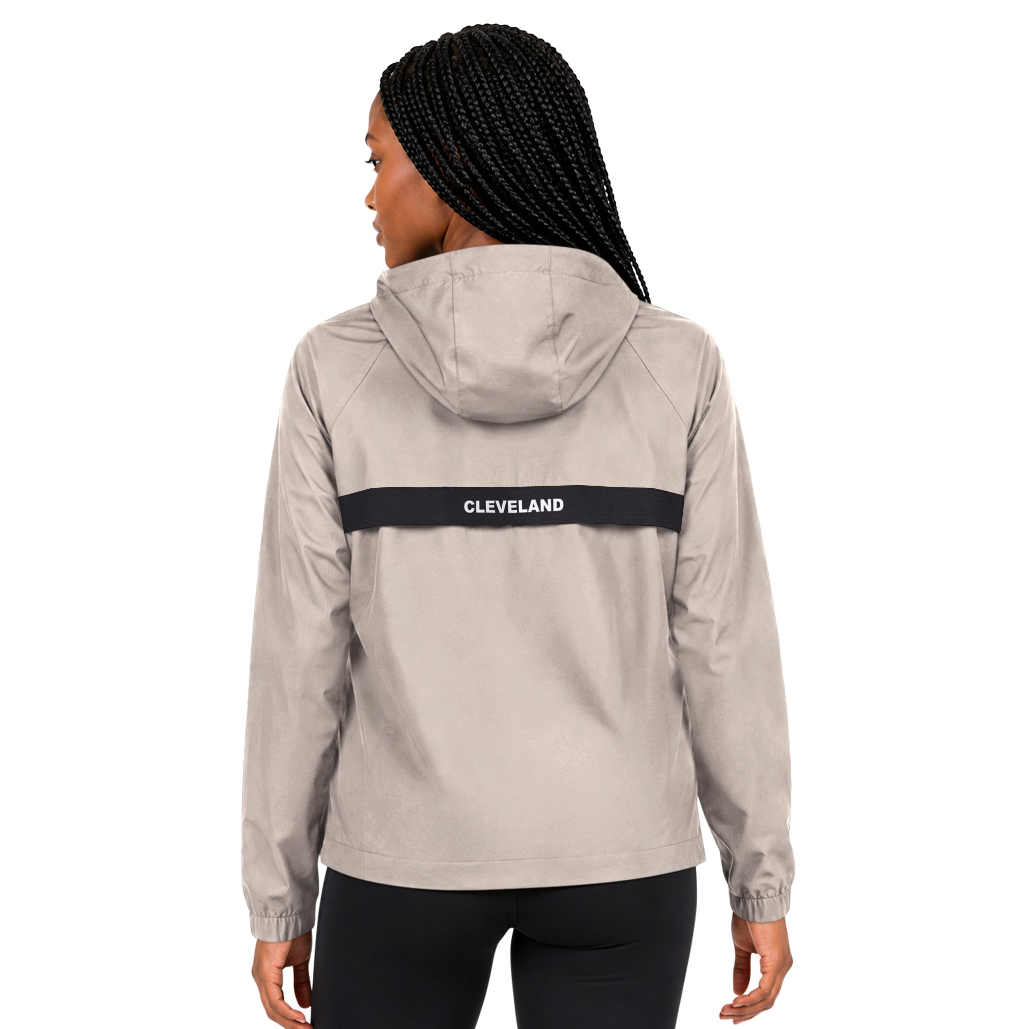 Veste raglan légère à fermeture éclair intégrale Starter Tan Cleveland Browns pour femme