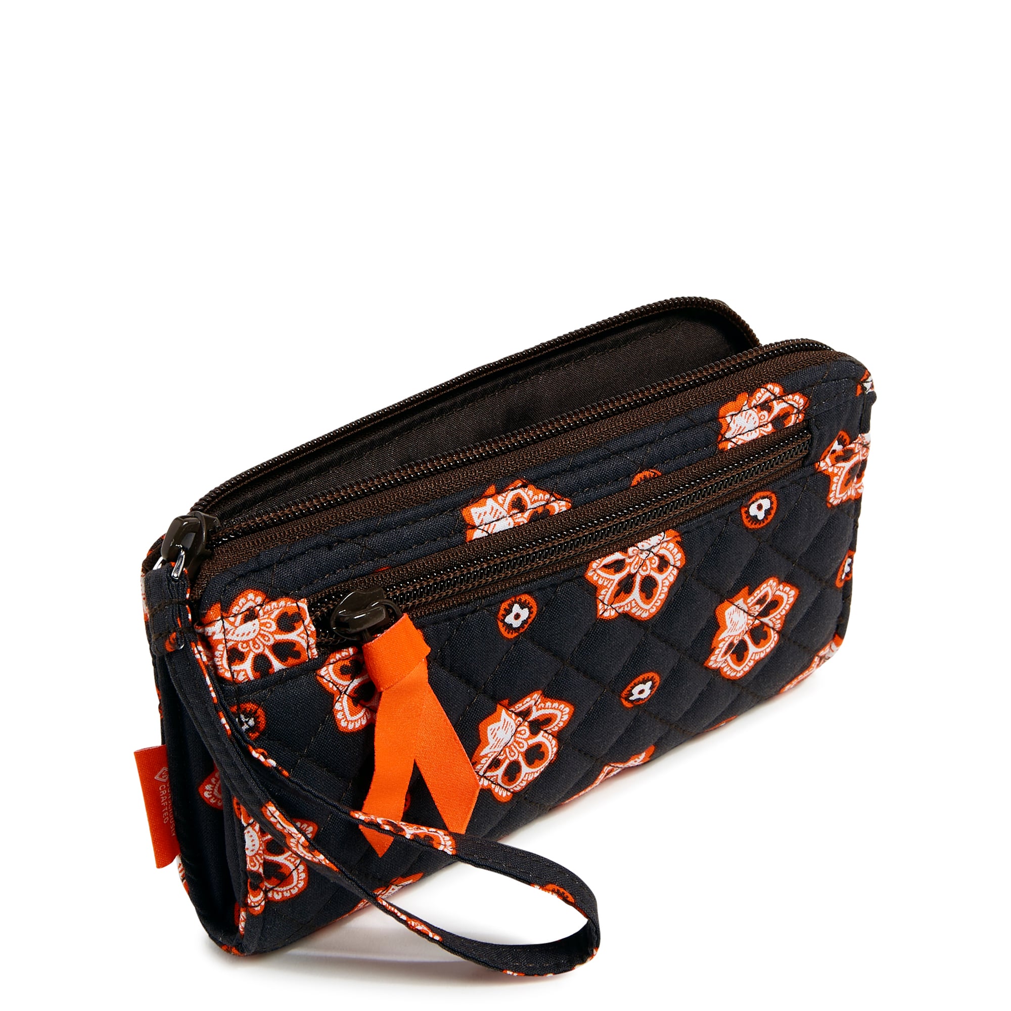 Women's Vera Bradley Cleveland Browns RFID Front-Zip Wristlet