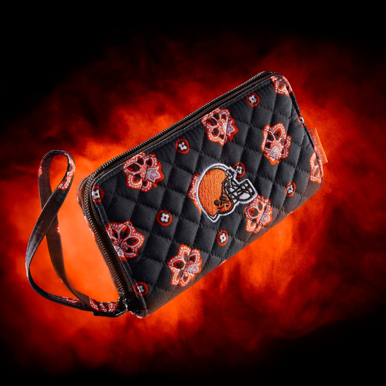 Women's Vera Bradley Cleveland Browns RFID Front-Zip Wristlet