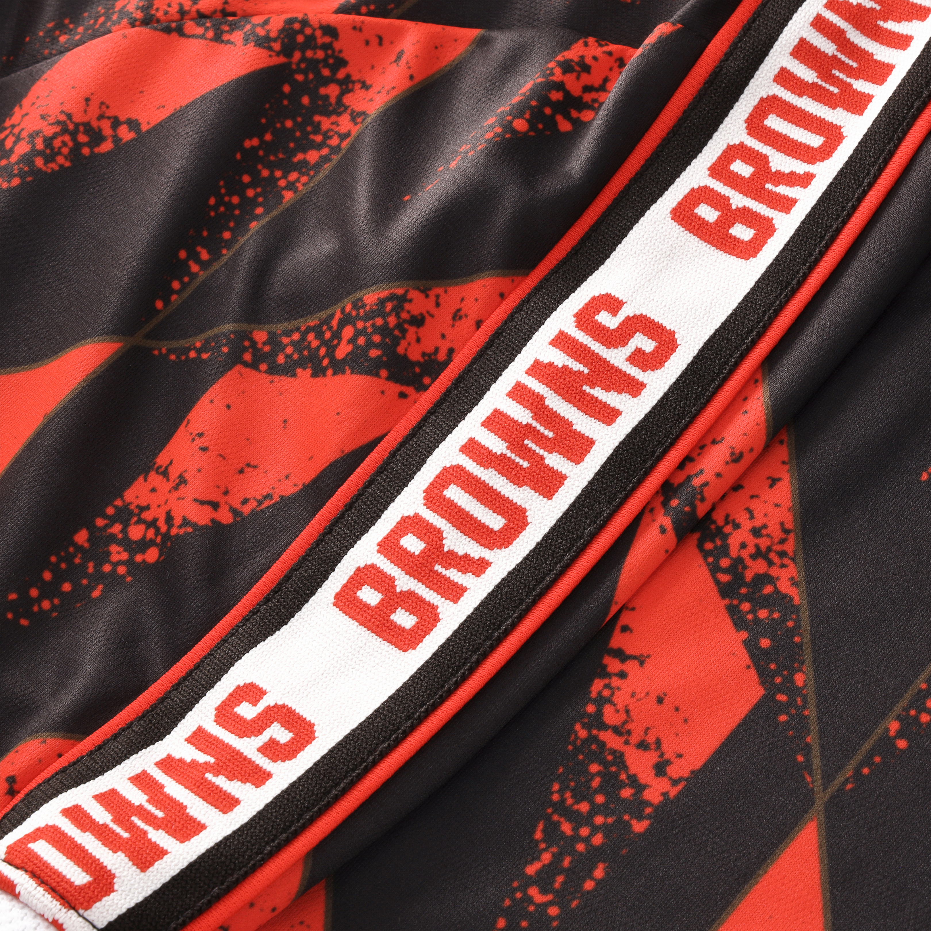 Youth Fanatics Orange/Brown Cleveland Browns Football x V-Neck Fan Top