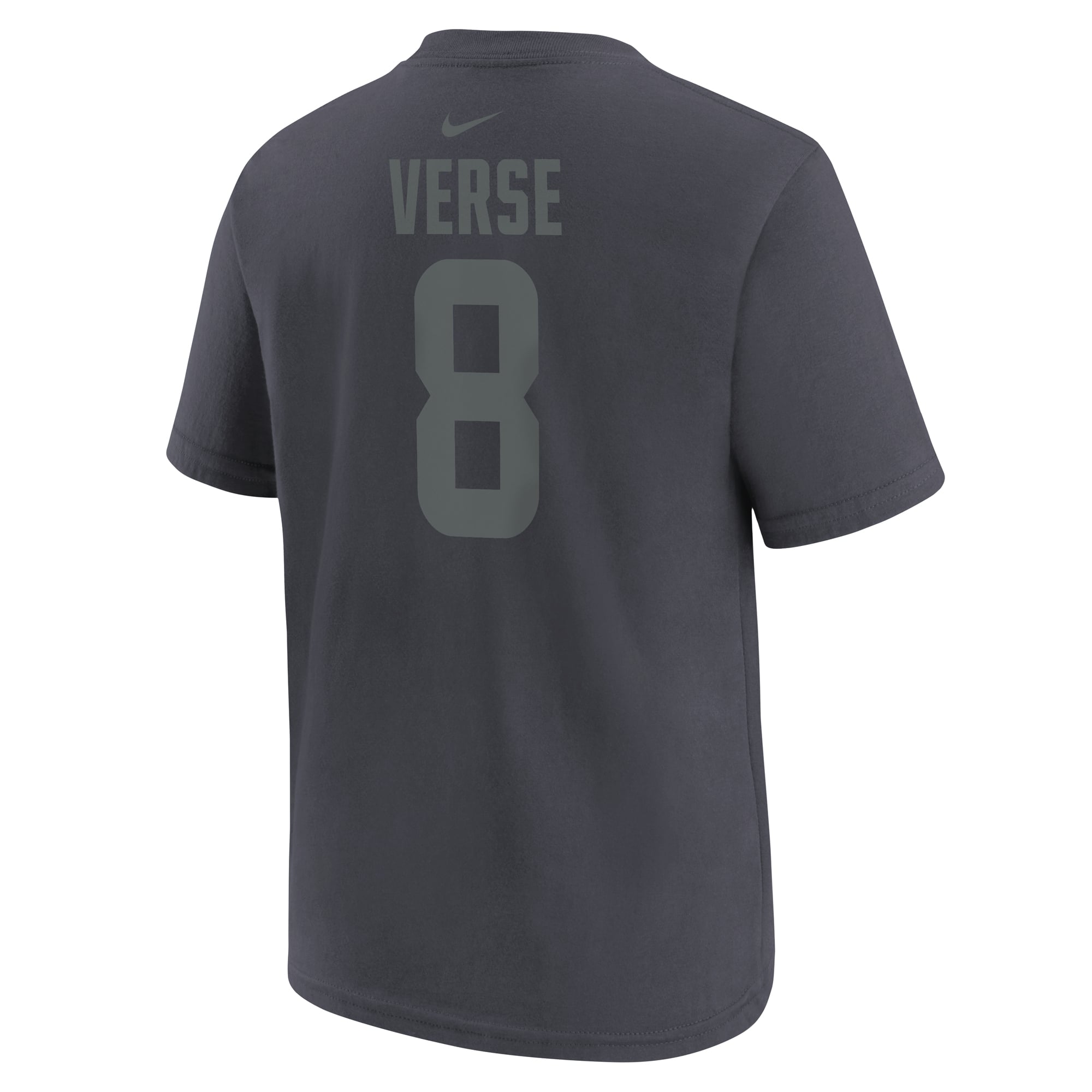 T-shirt Nike Jared Verse anthracite pour enfant, Cleveland Browns, avec nom et numéro