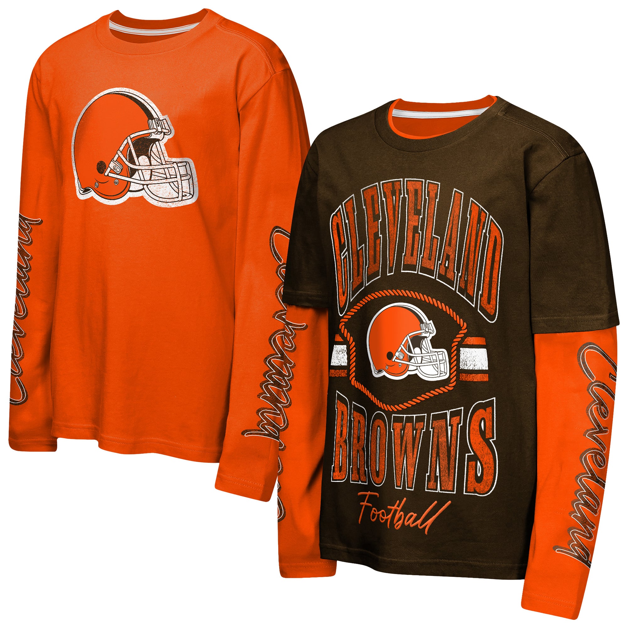 Youth Outerstuff Brown Cleveland Browns Motion Combo Set