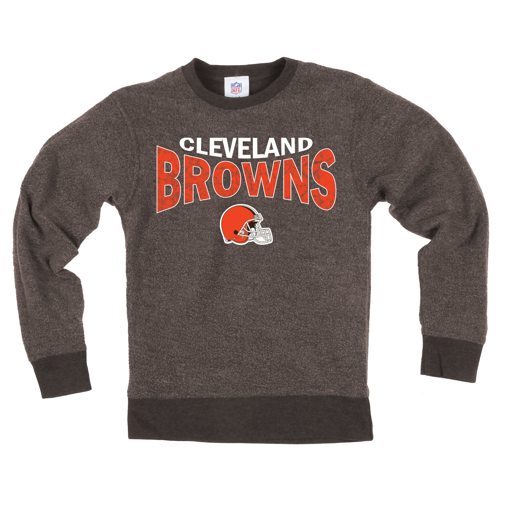Youth Wes & Willy  Brown Cleveland Browns Reversible Fleece Sweatshirt