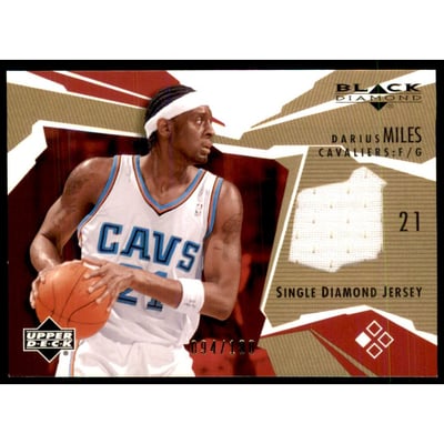 2003-04 Black Diamond Jerseys Gold #BDDM Darius Miles