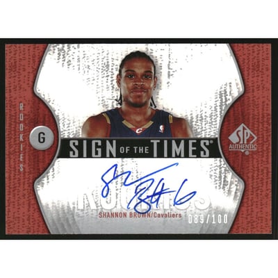 2006-07 SP Authentic Sign of the Times Rookies #SB Shannon Brown