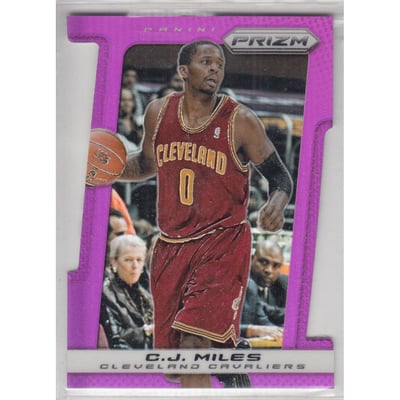 2013-14 Panini Prizm Prizms Purple Die Cut #195 C.J. Miles