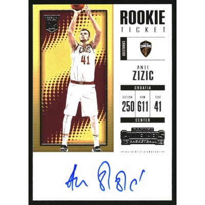 2017-18 Panini Contenders Rookie Season Ticket Retail Autographs #36 Ante Zizic
