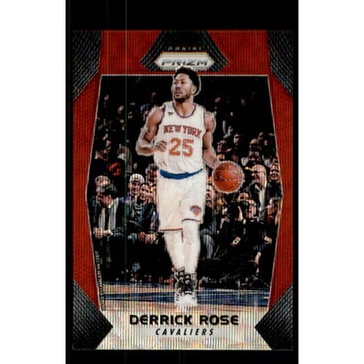 2017-18 Panini Prizm Prizms Ruby Wave #195 Derrick Rose