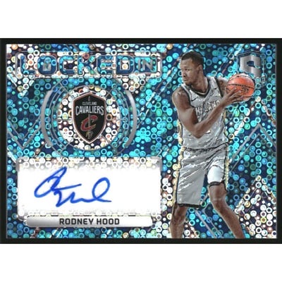 2017-18 Panini Spectra Locked In Autographs Neon Blue #17 Rodney Hood