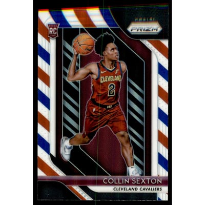 2018-19 Panini Prizm Prizms Red White and Blue #170 Collin Sexton