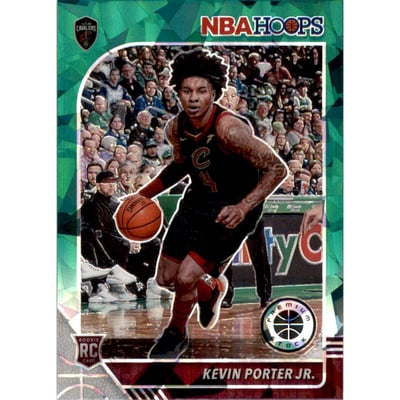 2019-20 Hoops Premium Stock Prizms Green Cracked Ice #225 Kevin Porter Jr.