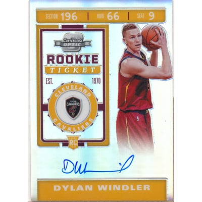 2019-20 Panini Contenders Optic Rookie Ticket Variation Autographs #132 Dylan Windler