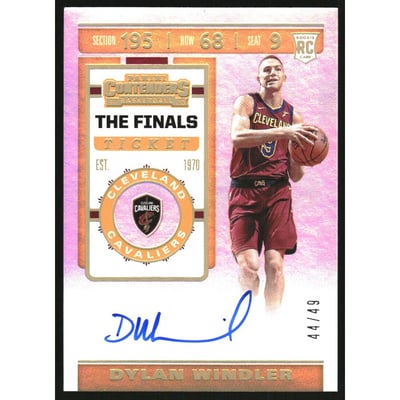 2019-20 Panini Contenders The Finals Ticket #129 Dylan Windler AU/49