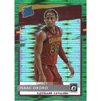 2020-21 Donruss Optic Fanatics Green Pulsar #155 Isaac Okoro RR