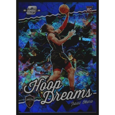 2020-21 Panini Contenders Optic Hoop Dreams Blue Cracked Ice #23 Isaac Okoro