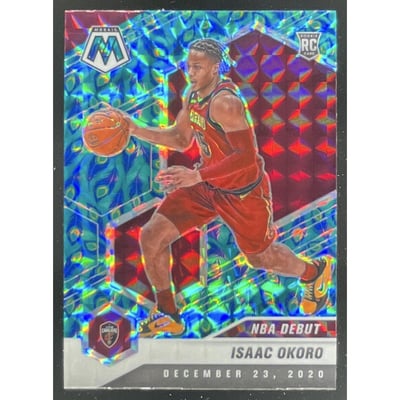 2020-21 Panini Mosaic Choice Peacock #271 Isaac Okoro NBA Debut RC