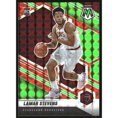 2020-21 Panini Mosaic Mosaic Choice Red and Green #238 Lamar Stevens