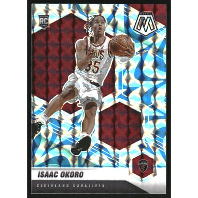 2020-21 Panini Mosaic Mosaic Reactive Blue #212 Isaac Okoro