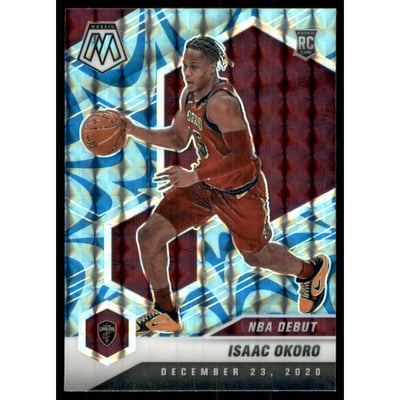 2020-21 Panini Mosaic Mosaic Reactive Blue #271 Isaac Okoro