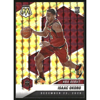 2020-21 Panini Mosaic Mosaic Reactive Yellow #271 Isaac Okoro