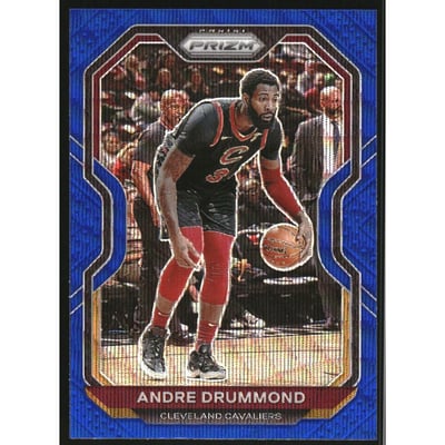 2020-21 Panini Prizm Prizms Blue Wave #222 Andre Drummond