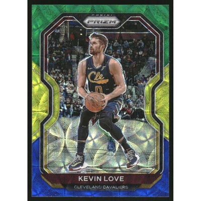 2020-21 Panini Prizm Prizms Choice Blue Yellow and Green #242 Kevin Love