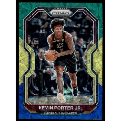 2020-21 Panini Prizm Prizms Choice Blue Yellow and Green #48 Kevin Porter Jr.