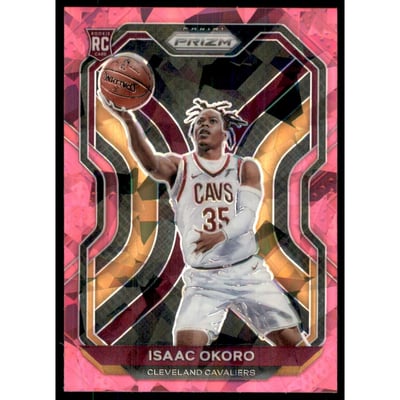 2020-21 Panini Prizm Prizms Pink Ice #298 Isaac Okoro